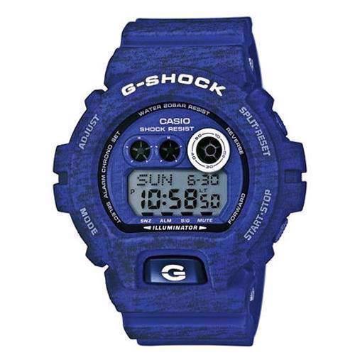 Image of G-Shock blå meleret resin med stål quartz multifunktion (3420) Herre ur fra Casio, GD-X6900HT-2ER